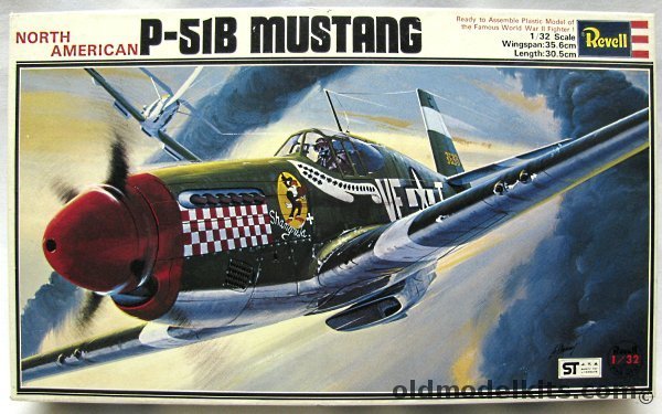 Revell 1/32 North American P-51B Mustang -   Gentile's 'Shangri-La' 336th FS 4th FG / 'Bald Eagle' 374 FS 361 FG / 'Big Mac Junior' 382 Sq 363 FG - Japan Issue, H295 plastic model kit